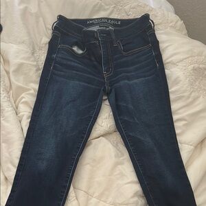 American Eagle Outfitters Women's Dark Blue Jeans